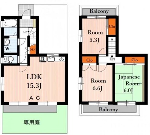 ブリージングタウン百草園の物件間取画像